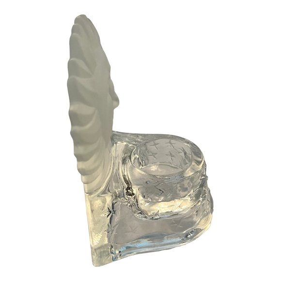 Partylite Sunburst Glass Tea light Votive Candle Holder Clear and Frosted Glass - Picture 2 of 5